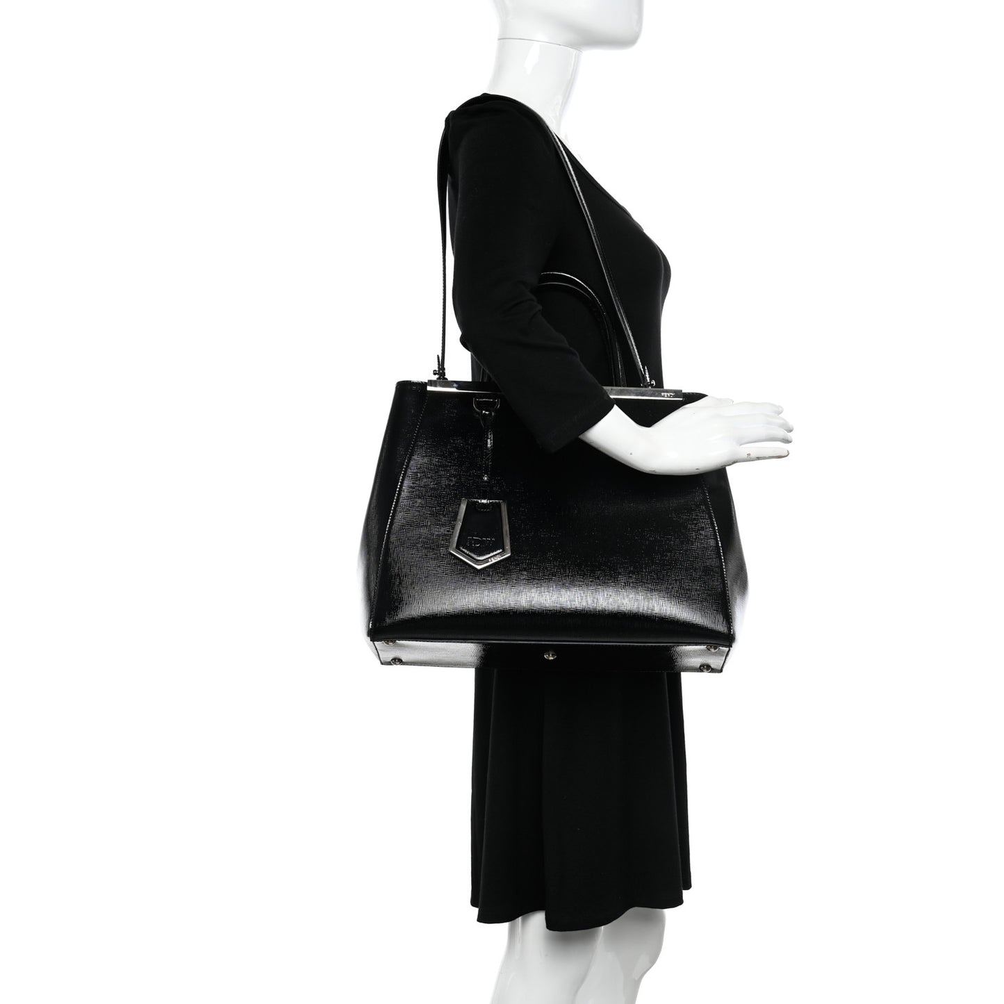 Patent Vitello Elite Regular 2Jours Tote Black