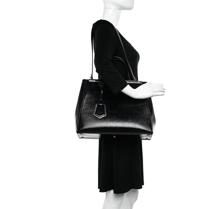 Fendi Patent Vitello Elite Regular 2Jours Tote Black 2 of 12