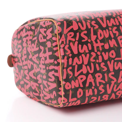 Louis Vuitton Monogram Graffiti Speedy 30 Fuchsia 5 of 9