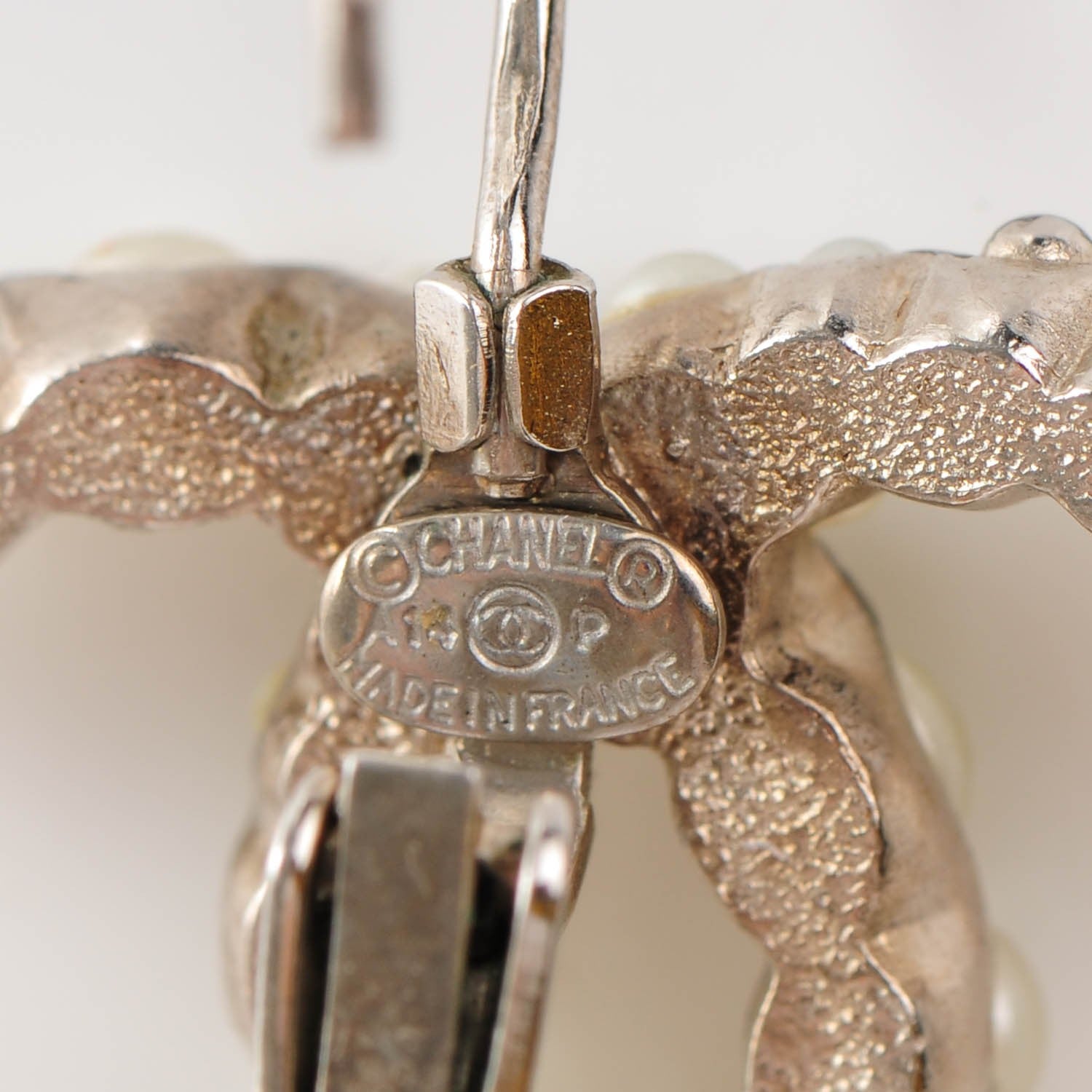 Chanel Pearl CC Dangle Earrings Light Gold 5 of 6