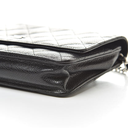 Chanel Caviar Quilted Wallet On Chain WOC Black 11 of 12