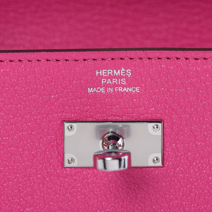 Hermes Chevre Mysore Kelly Longue Wallet Rose Tyrien 6 of 17