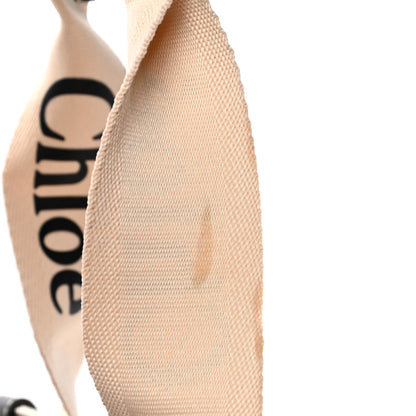 Chloe Cotton Calfskin Medium Woody Ribbon Tote White Blue 5 of 5
