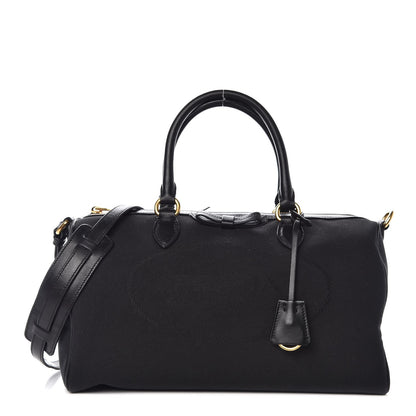 Prada Jacquard Logo Bauletto Top Handle Black 1 of 8