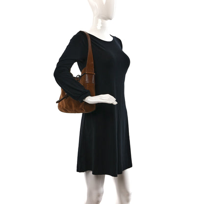 Gucci Suede Horsebit Drawstring Hobo Brown 2 of 12