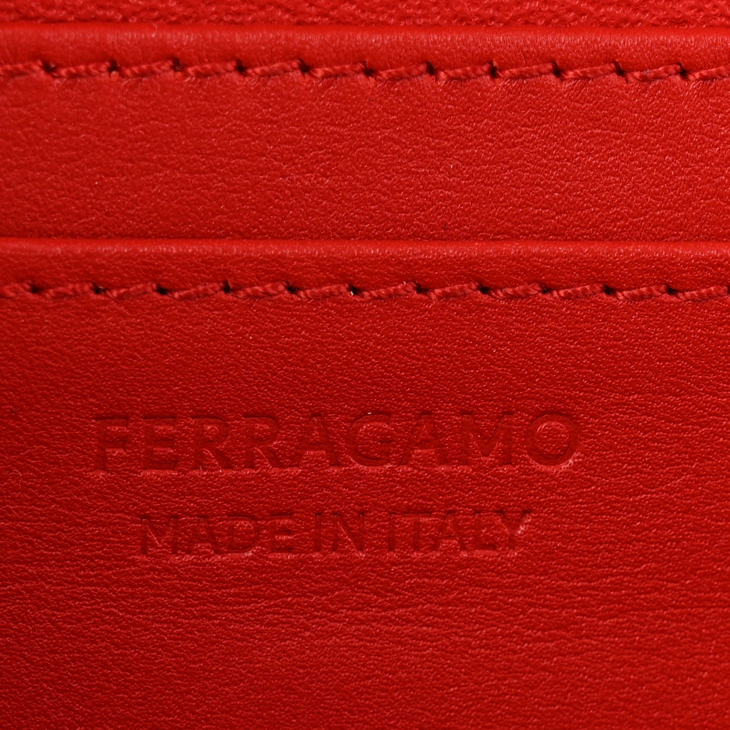 Salvatore Ferragamo Brushed Calfskin Mini Geometric Clutch Bag Flame Red 6 of 10