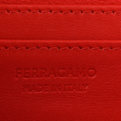 Salvatore Ferragamo Brushed Calfskin Mini Geometric Clutch Bag Flame Red 6 of 10