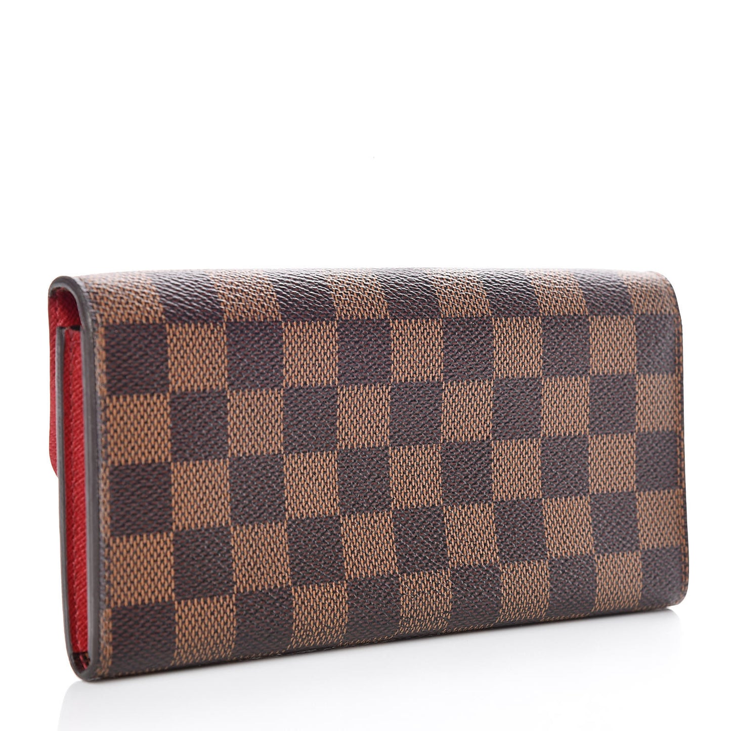 Damier Ebene Emilie Wallet Red