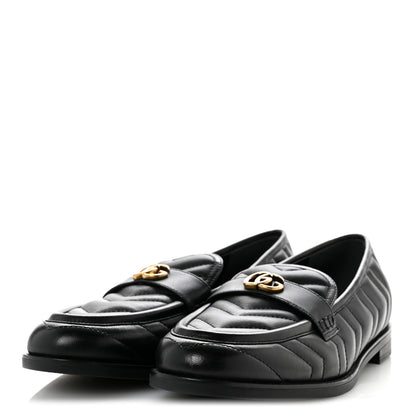 Gucci Nappa Matelasse Double G Marmont Loafers 41 Black 4 of 9