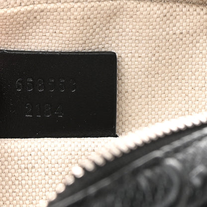 Gucci Calfskin GG Tennis Embossed Mini Double Zip Messenger Bag Black 6 of 10