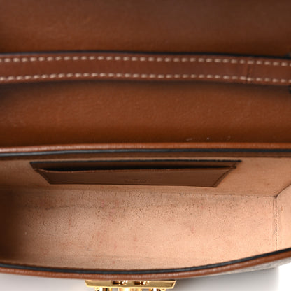 Gucci GG Supreme Monogram Calfskin Mini Padlock Top Handle Shoulder Bag Beige Black Cuir 5 of 10