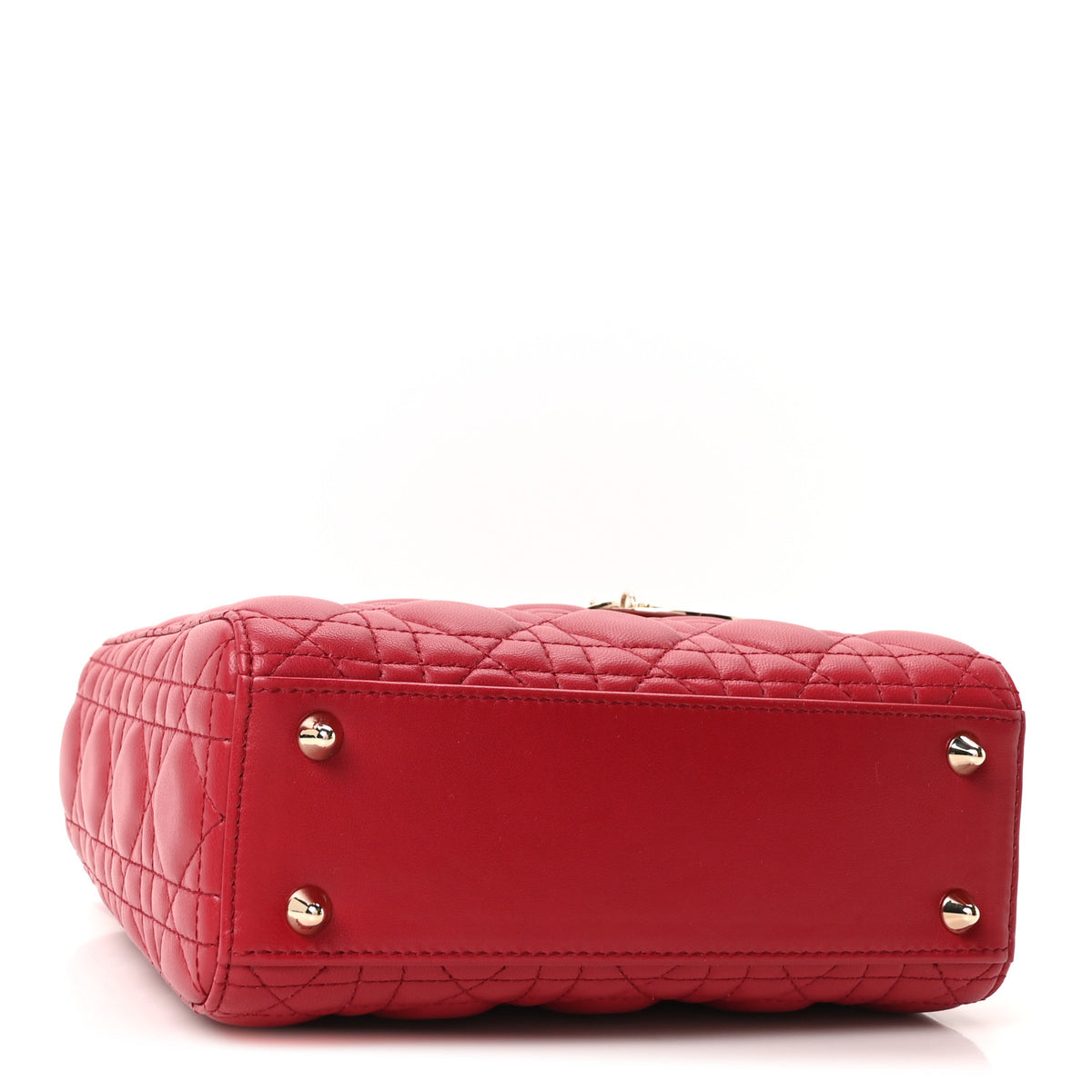 Christian Dior Lambskin Cannage Small My ABCDior Lady Dior Red 4 of 10