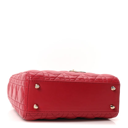 Christian Dior Lambskin Cannage Small My ABCDior Lady Dior Red 4 of 10
