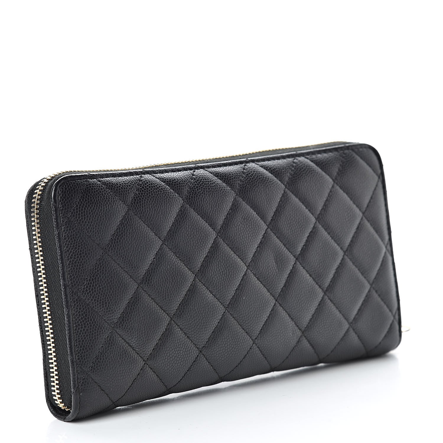 Chanel Caviar Quilted Large Zip Around Organizer Wallet Black 3 of 8