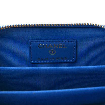 Chanel Lambskin Quilted Chanel 19 Zip Around Coin Purse Wallet Dark Blue 6 of 12