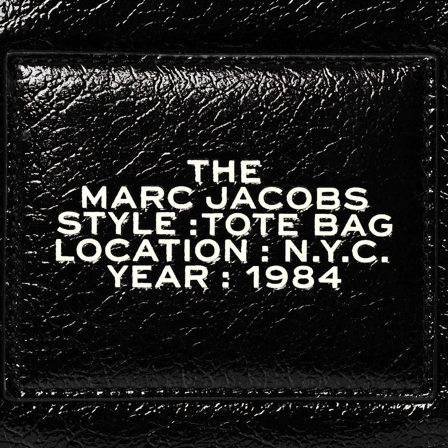 Marc Jacobs Shiny Calfskin Faux Shearling Large The Traveler Tote Bag Black 7 of 12