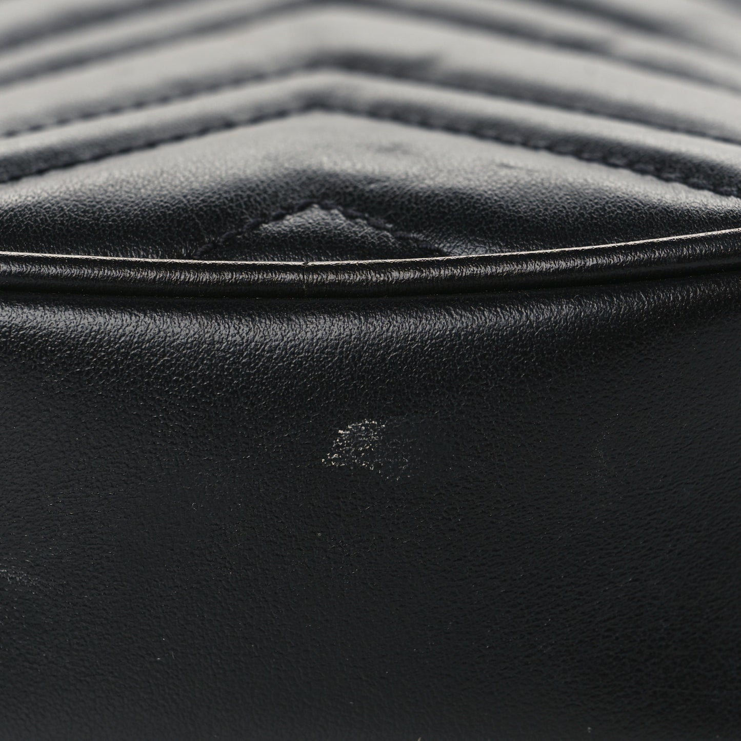 Calfskin Matelasse Mini GG Marmont Crossbody Bag Black