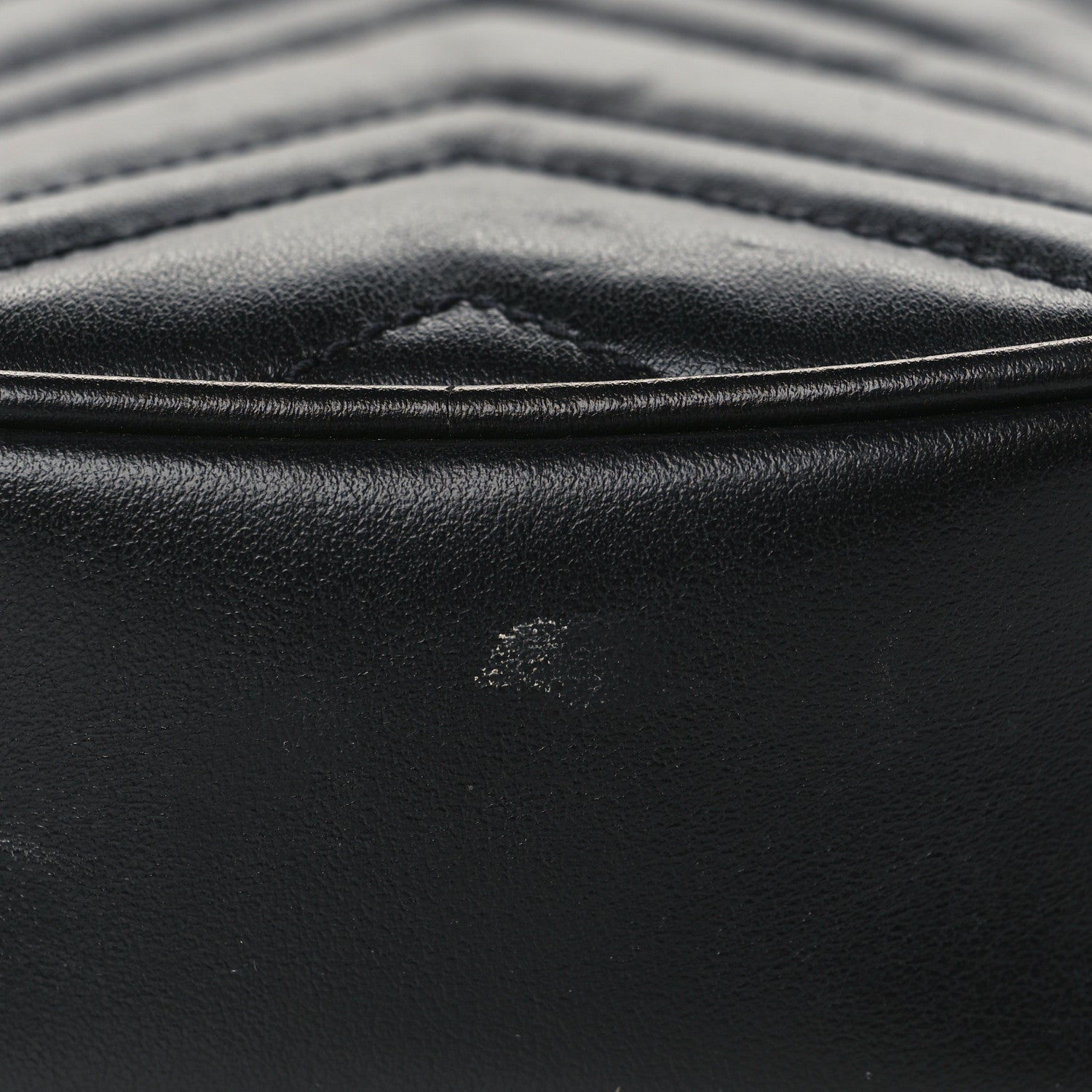 Gucci Calfskin Matelasse Mini GG Marmont Crossbody Bag Black 10 of 11