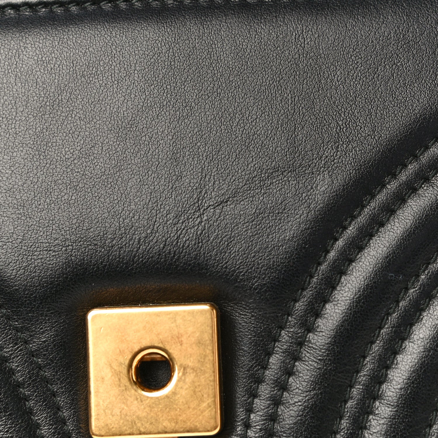 Gucci Calfskin Matelasse Mini GG Marmont Shoulder Bag Black 12 of 13