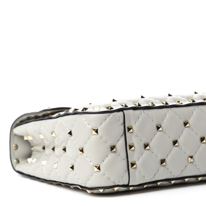 Valentino Garavani Nappa Medium Rockstud Spike Shoulder Bag Opal Grey 6 of 9
