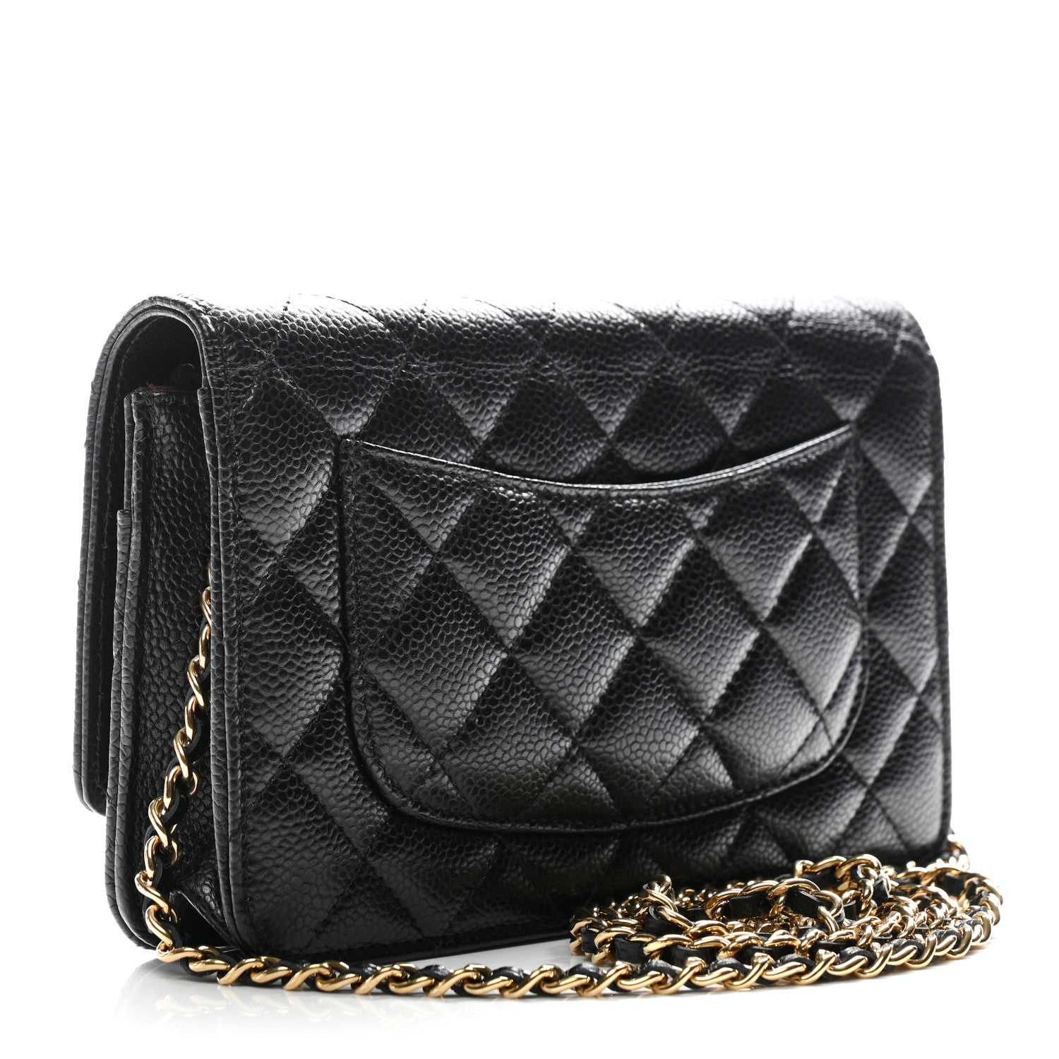 Chanel Caviar Quilted Wallet On Chain WOC Black 3 of 12