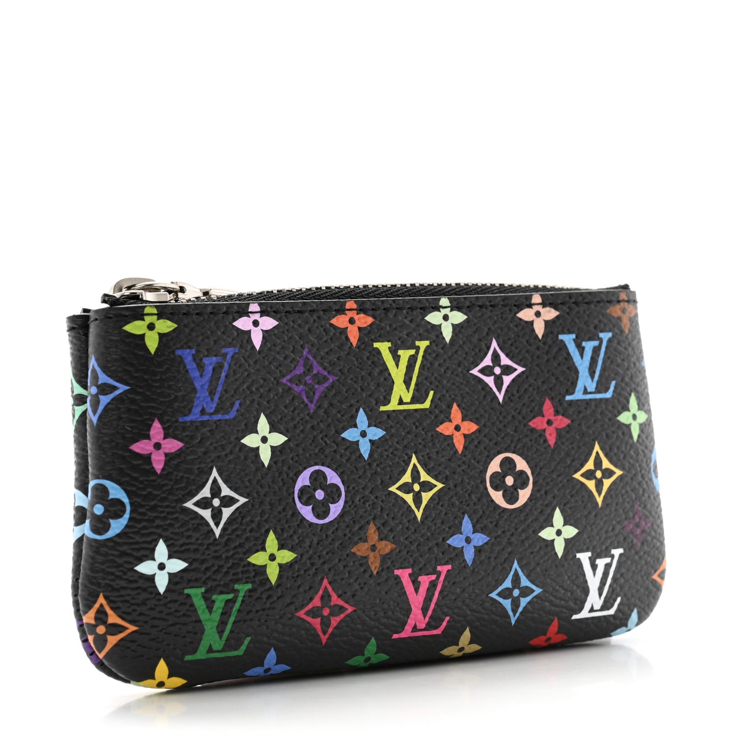LV X TM Monogram Multicolor Key Pouch Black