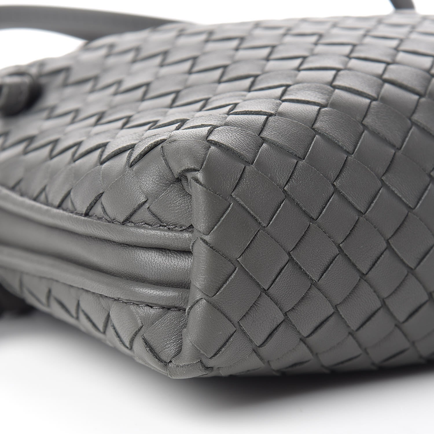 Bottega Veneta Nappa Intrecciato Nodini Crossbody Messenger Light Grey 10 of 11