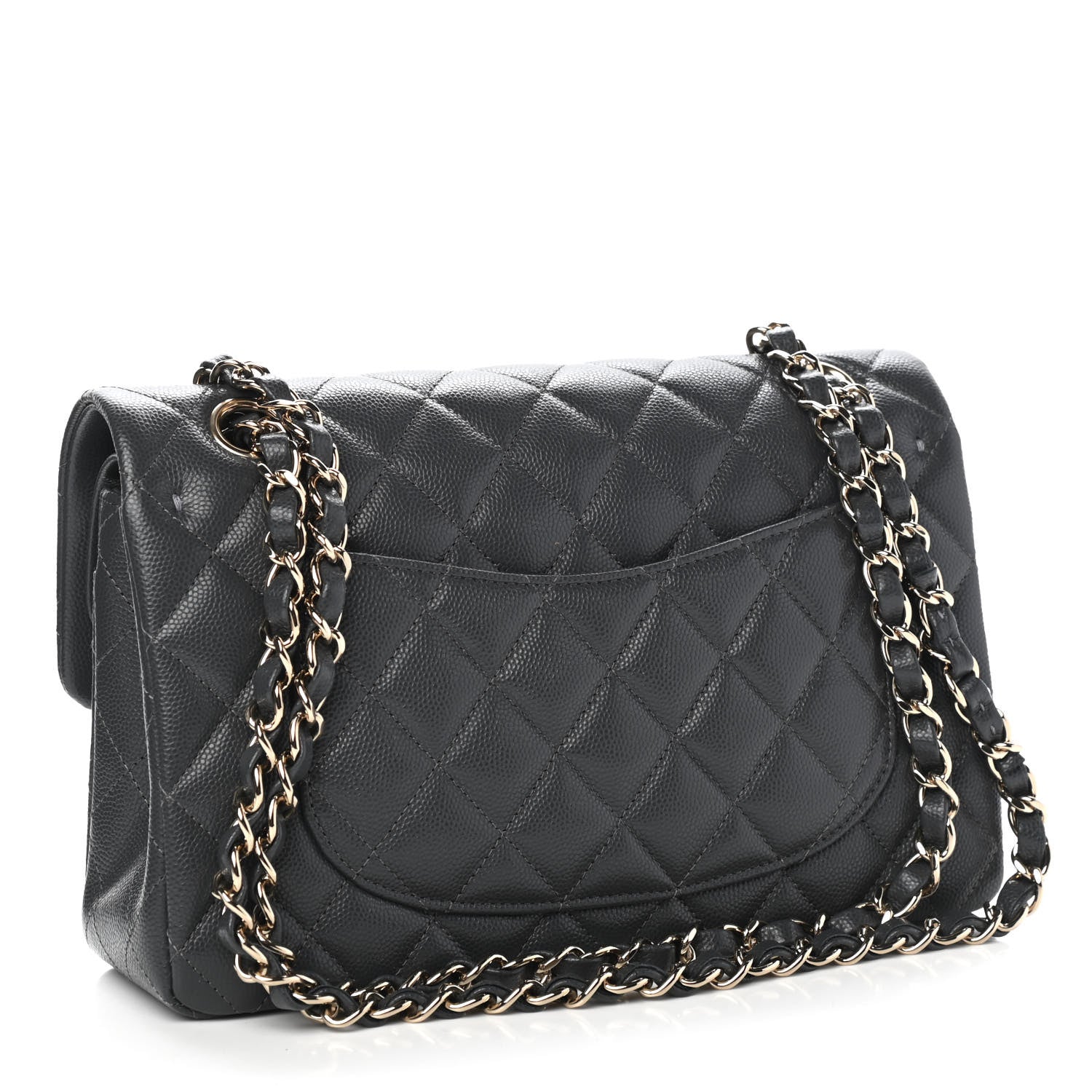 Chanel Caviar Quilted Small Double Flap Dark Grey 2 of 8