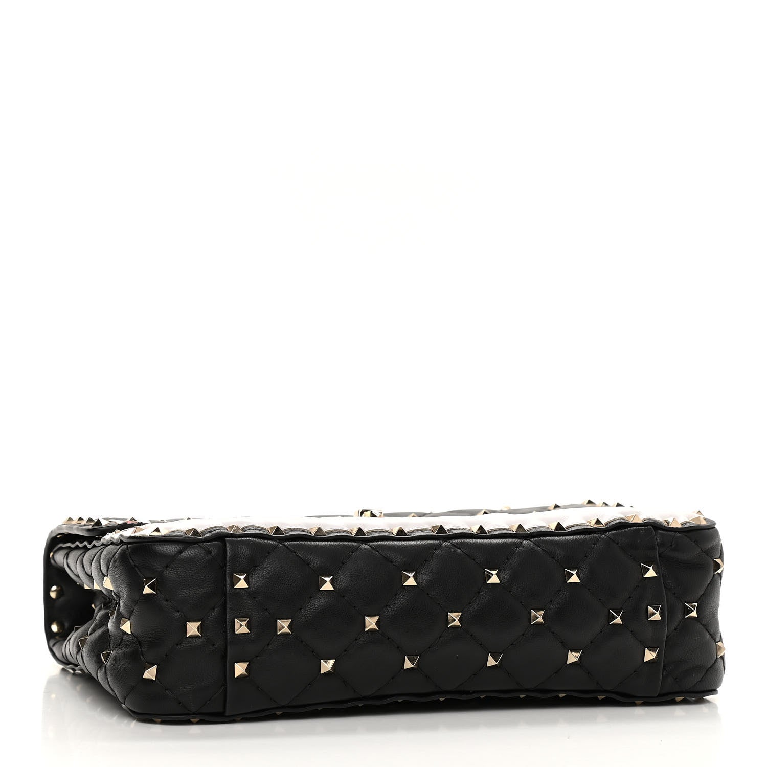 Valentino Garavani Lambskin Ayers Flames Medium Rockstud Spike Shoulder Bag Black 4 of 9
