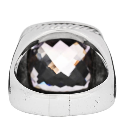 David Yurman Sterling Silver Diamond Amethyst 14mm Albion Statement Ring 61 9.75 4 of 5