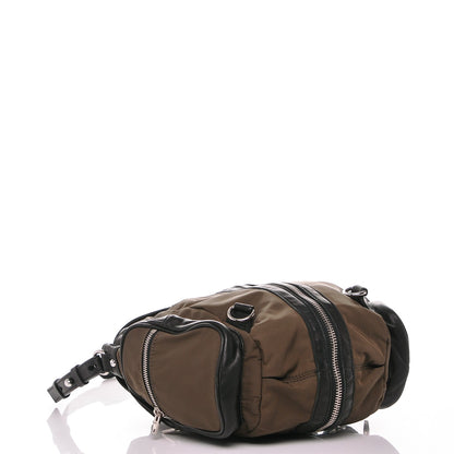 Alexander Wang Lambskin Nylon Mini Marti Backpack Military Green Nickel Hardware 5 of 7