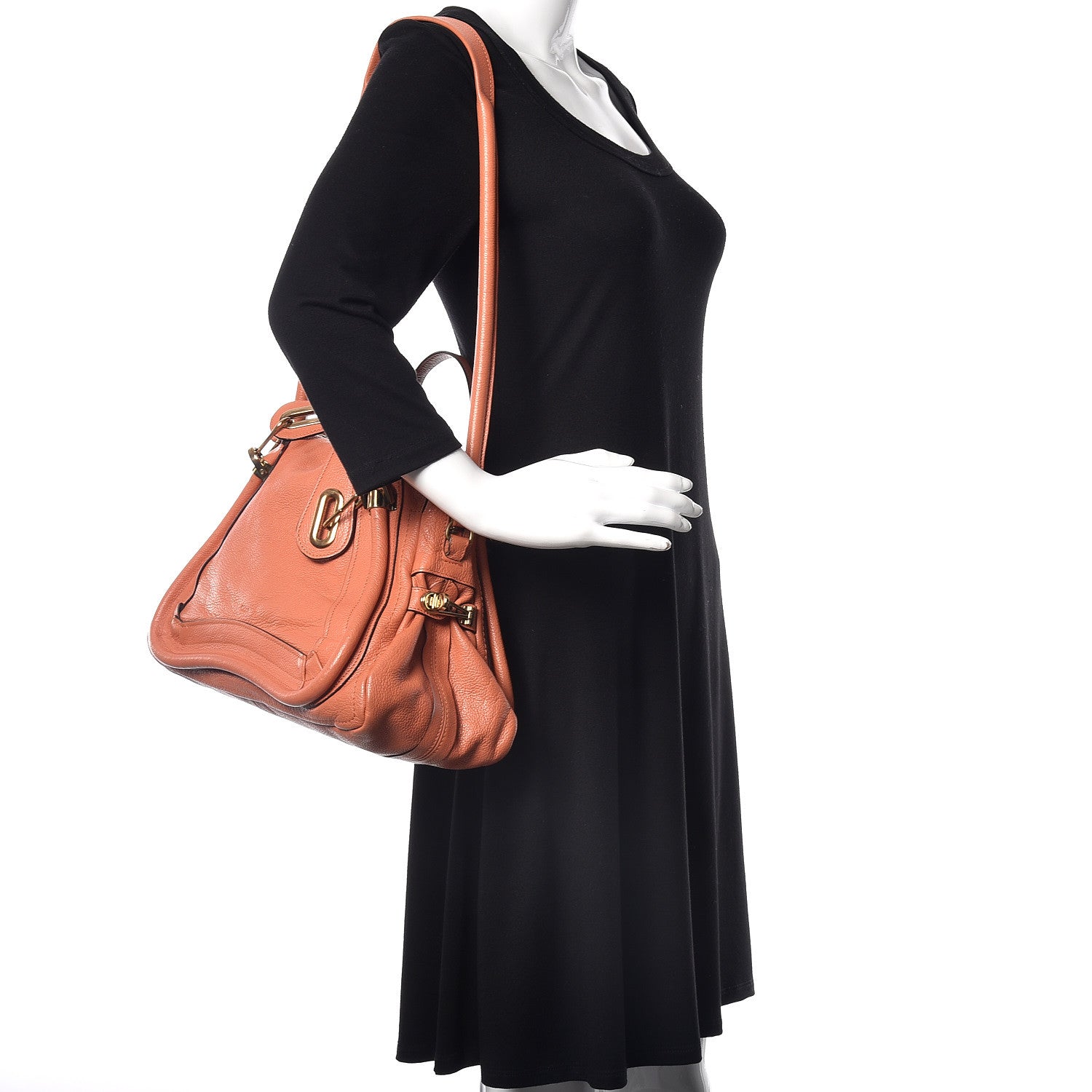 Chloe Calfskin Medium Paraty Coral 4 of 19