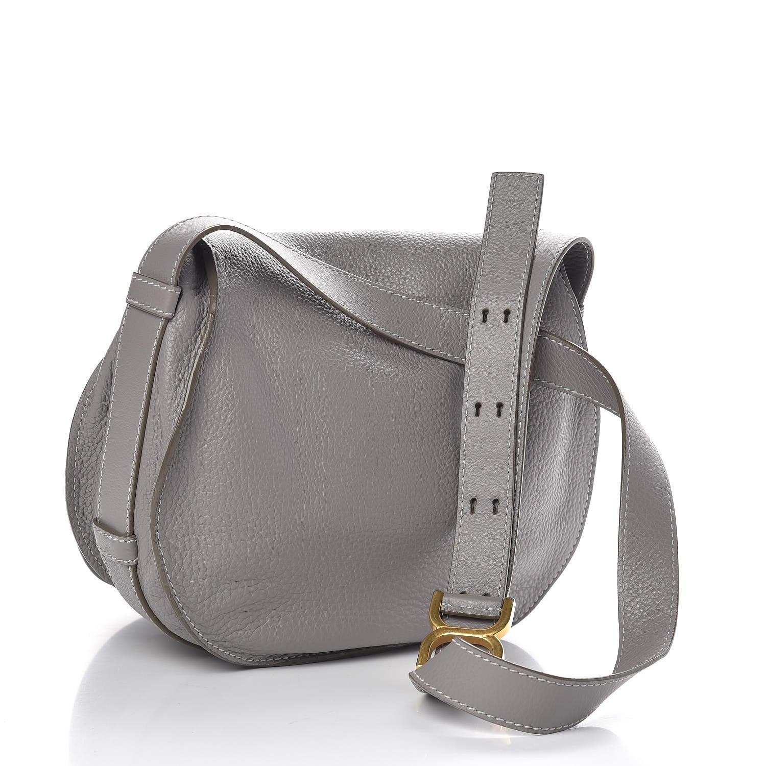 Chloe Calfskin Medium Marcie Round Crossbody Bag Cashmere Grey 3 of 22