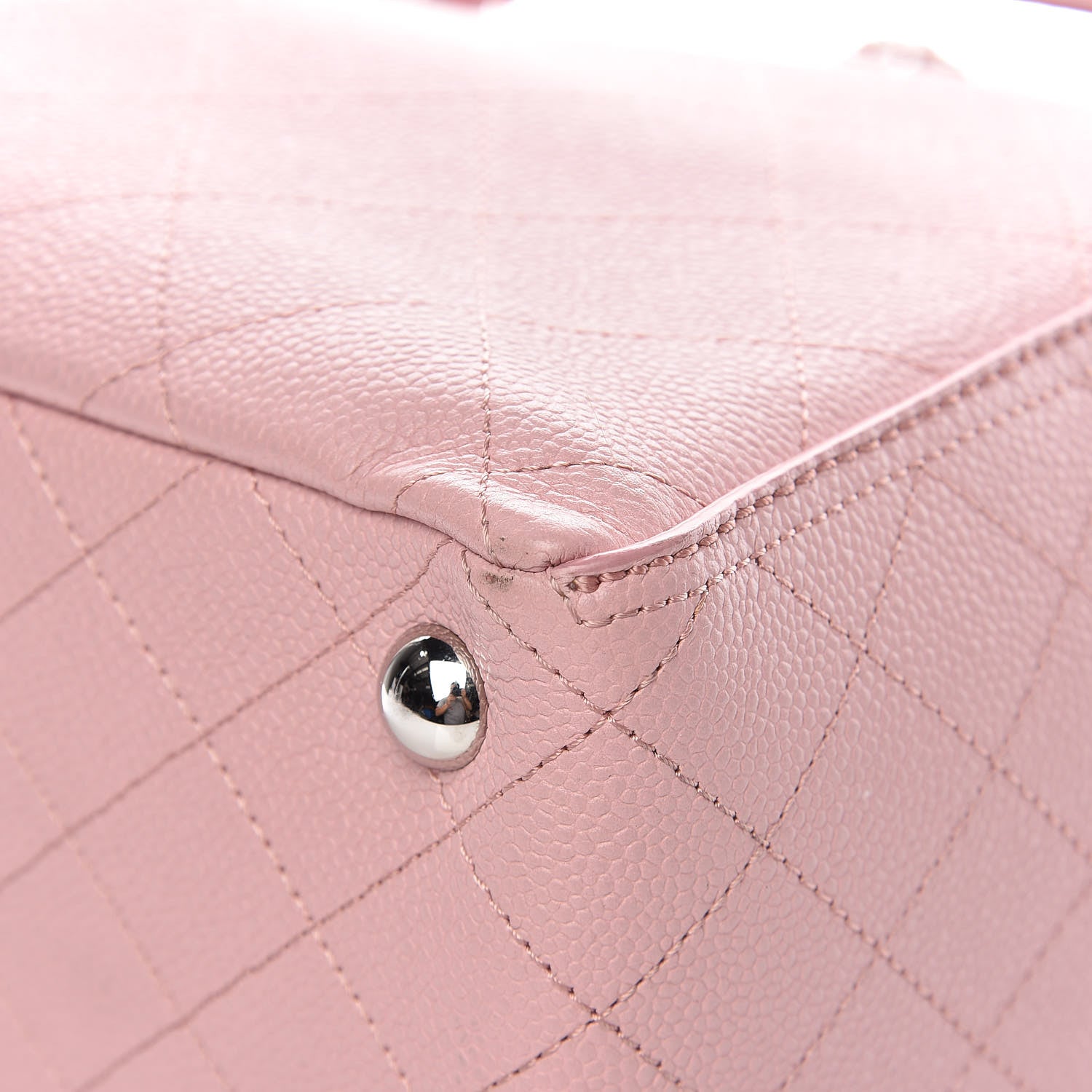 Chanel Grained Calfskin Small CC Pocket Tote Pink 8 of 12