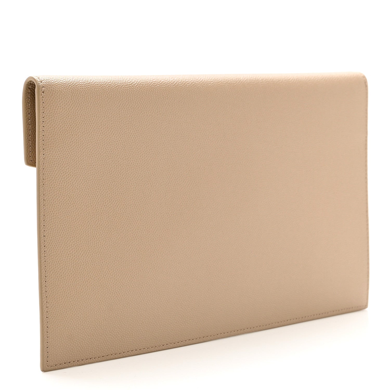 Saint Laurent Grain De Poudre Uptown Pouch Dark Beige 2 of 6