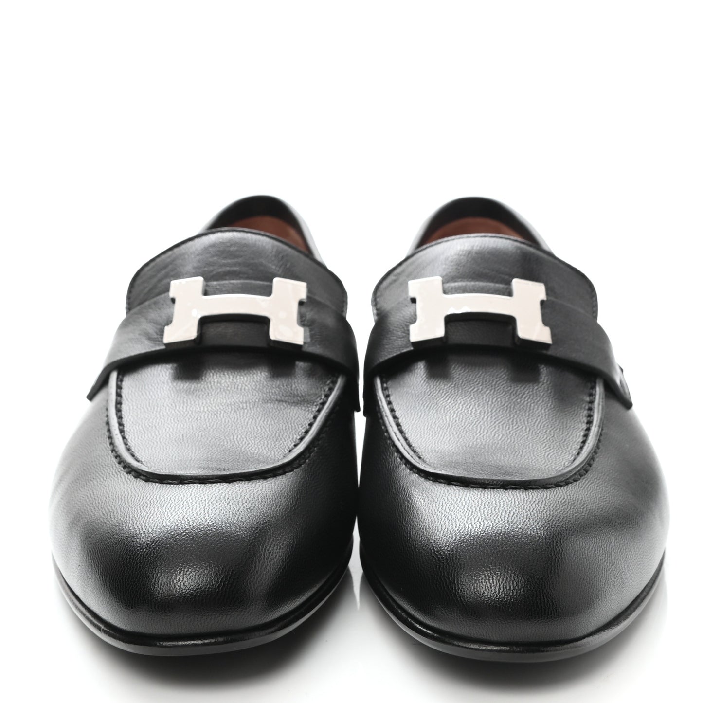 Goatskin Womens Paris Loafers 38.5 Black