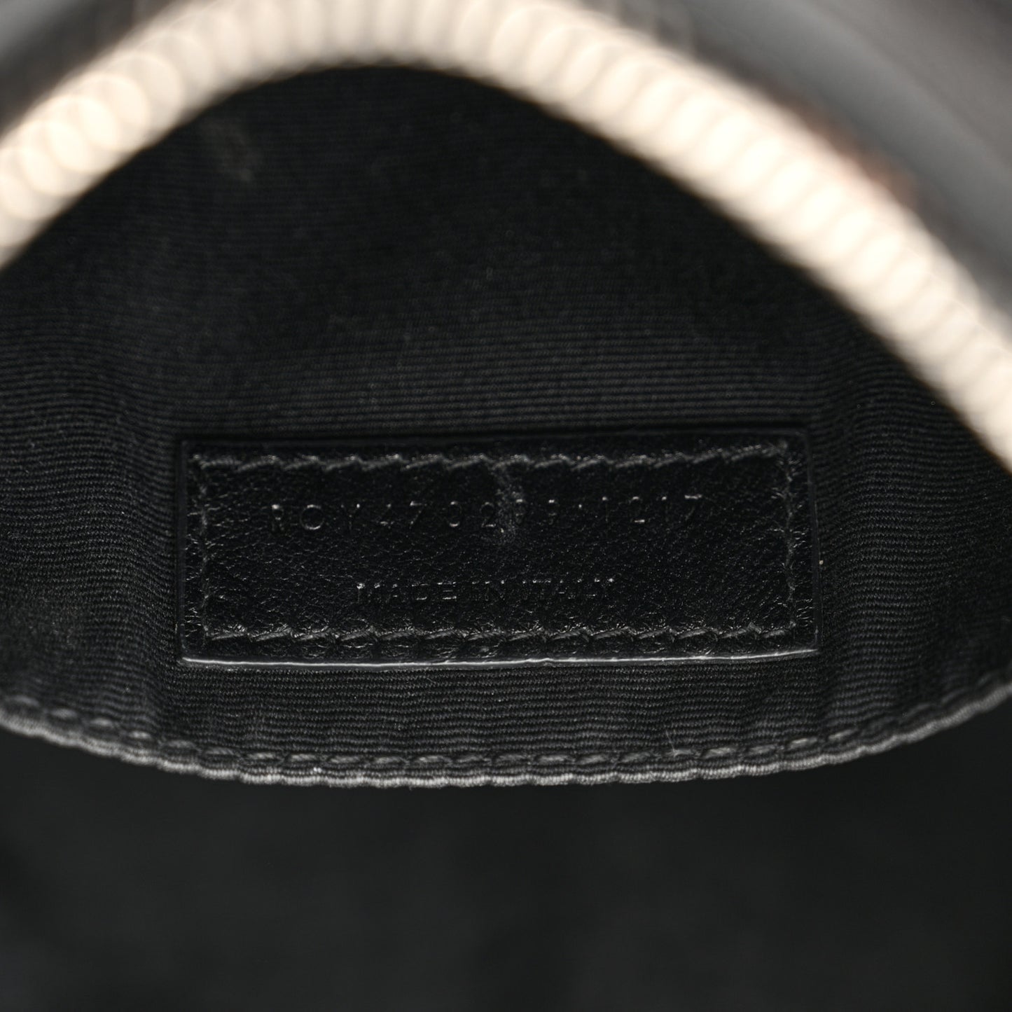 Lambskin Monogram Small Lou Camera Bag Black