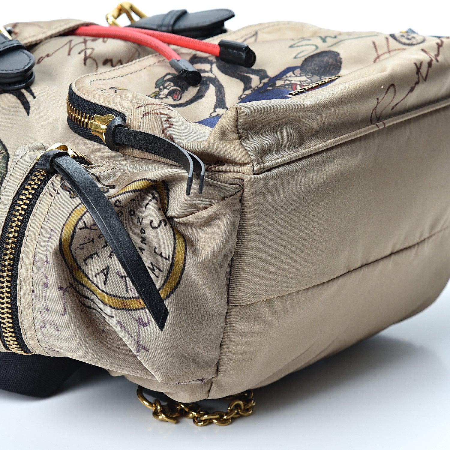 Burberry Nylon Print Medium Rucksack Backpack Beige 8 of 9