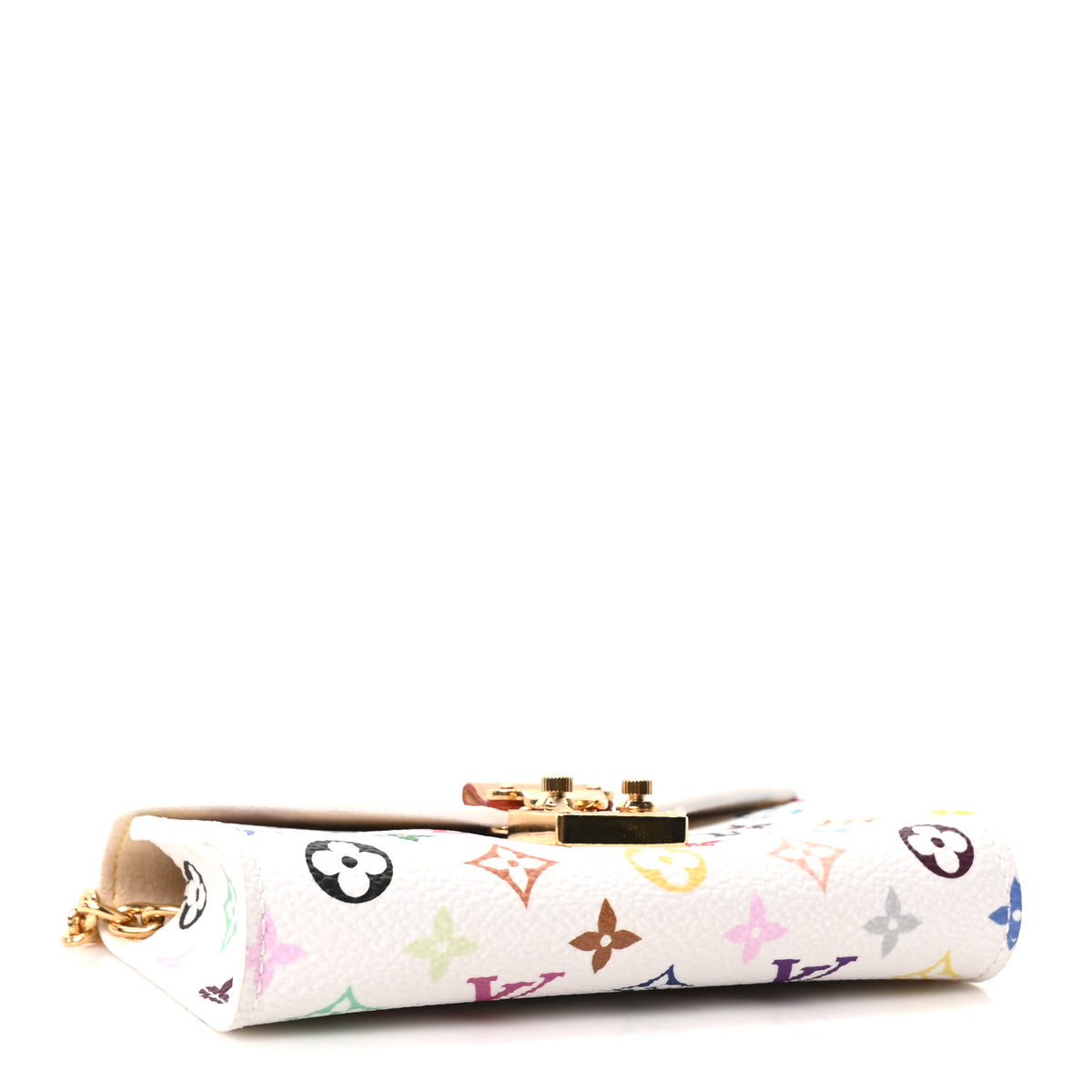 LV X TM Monogram Multicolor Pouch Metis Belt White