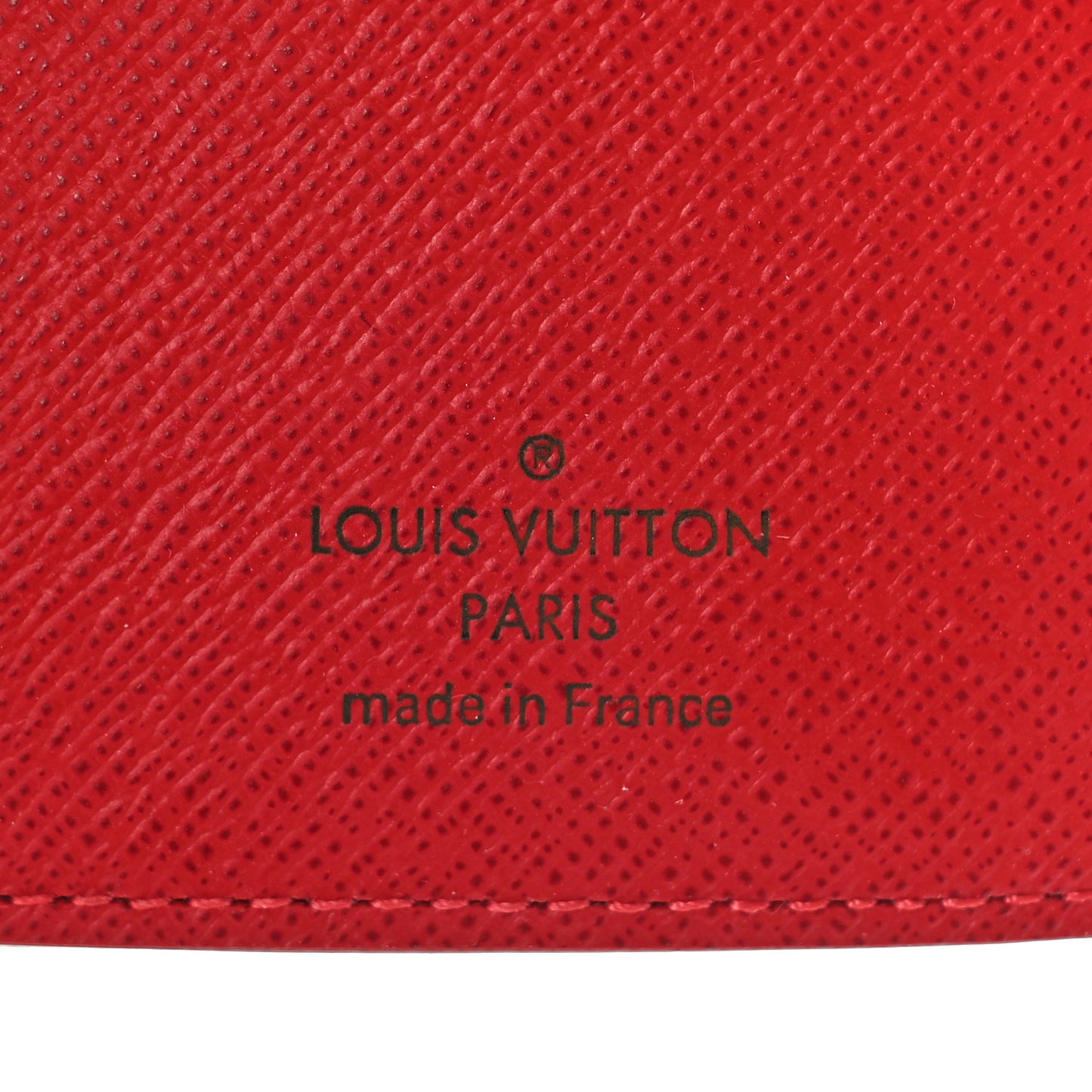 Damier Ebene Studded Victorine Wallet Cherry