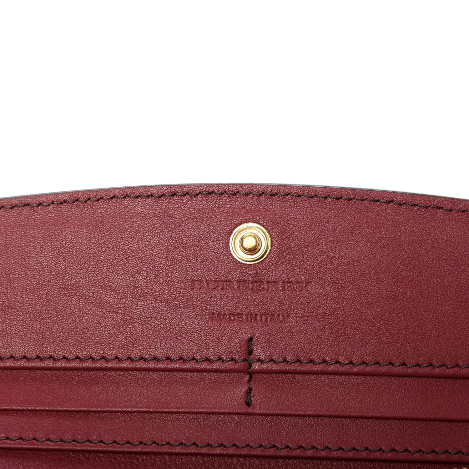 Burberry Grainy Calfskin House Check Porter Continental Wallet Russet Red 6 of 6