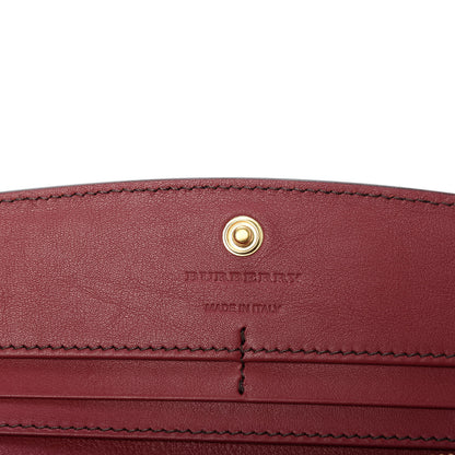 Burberry Grainy Calfskin House Check Porter Continental Wallet Russet Red 6 of 6