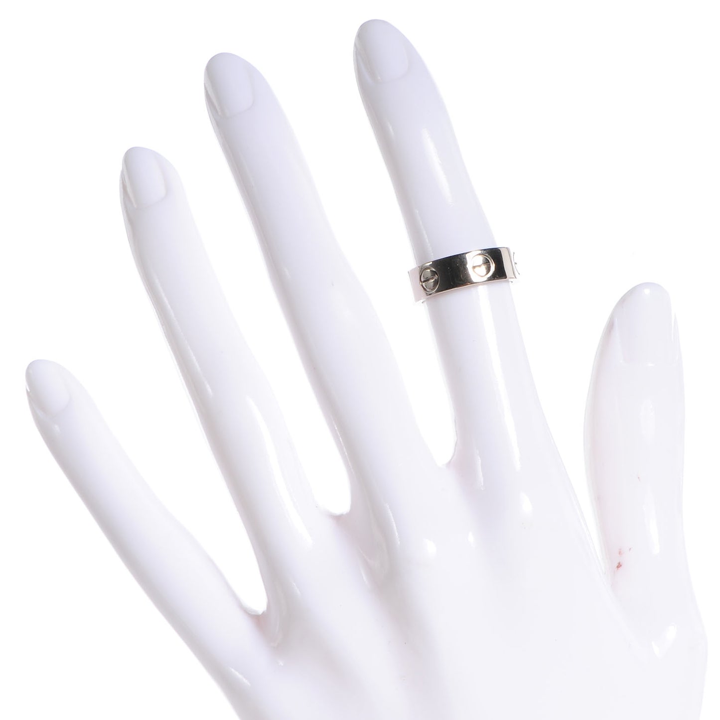18K White Gold 5.5mm LOVE Ring 48 4.5