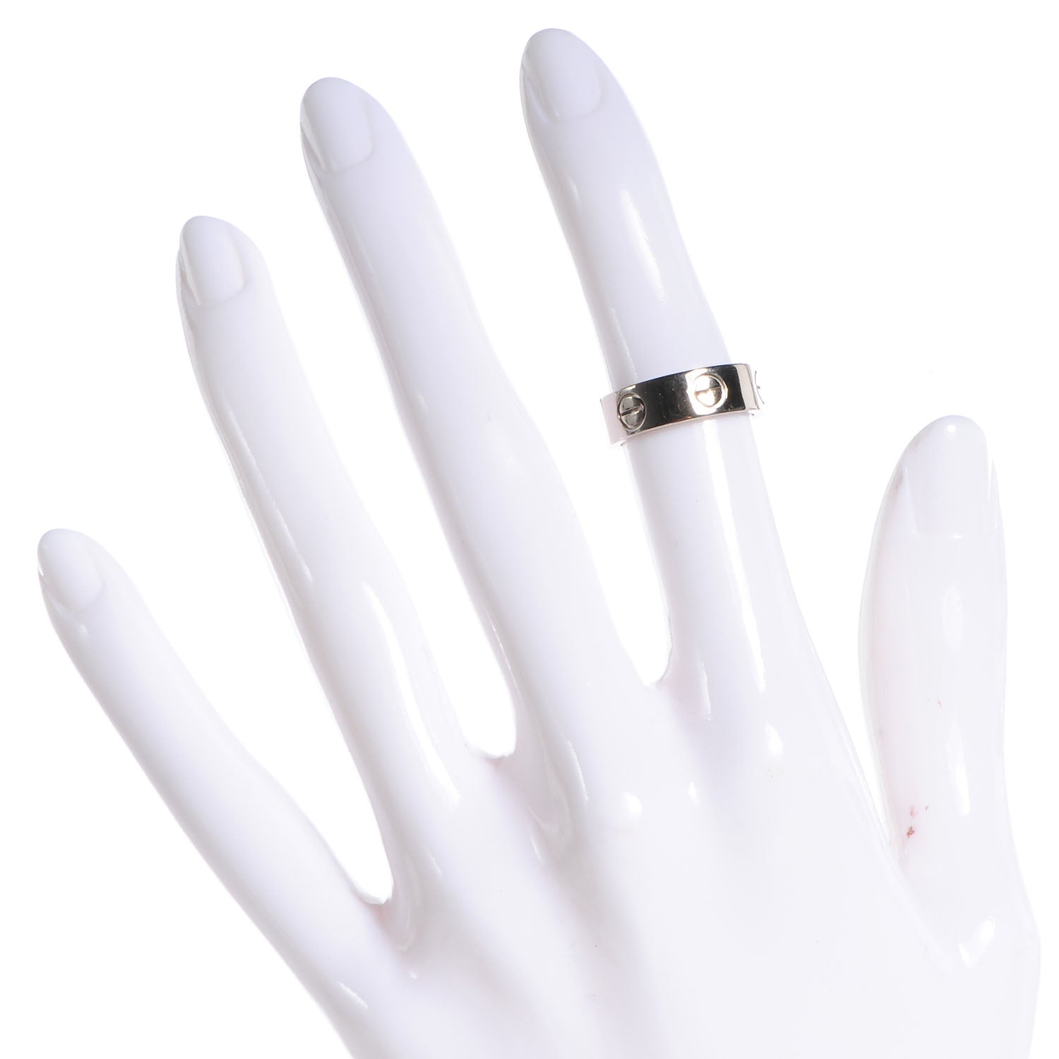 Cartier 18K White Gold 5.5mm LOVE Ring 48 4.5 2 of 5