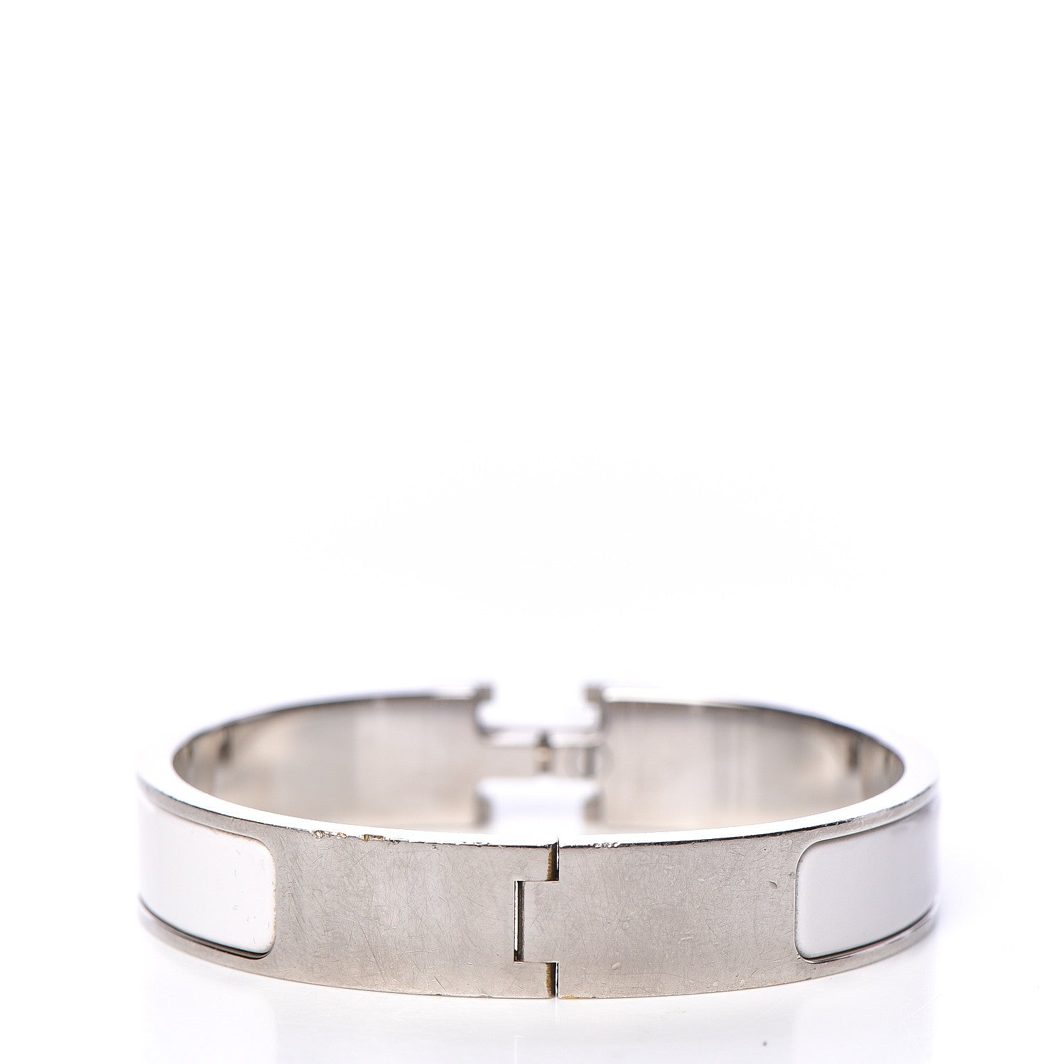 Hermes Enamel Narrow Clic Clac H Bracelet PM White 3 of 6