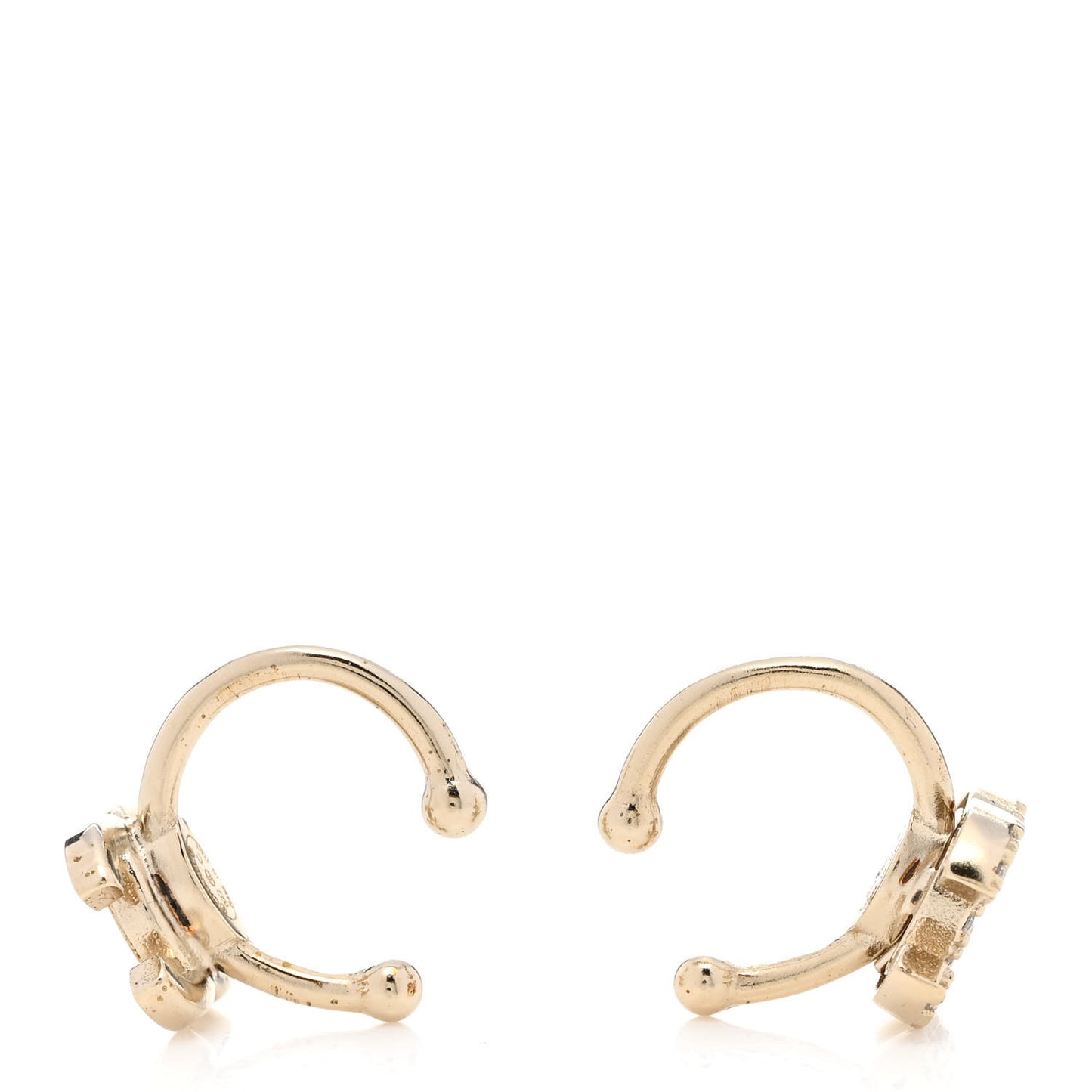 Metal Strass Lip Ring Set Gold