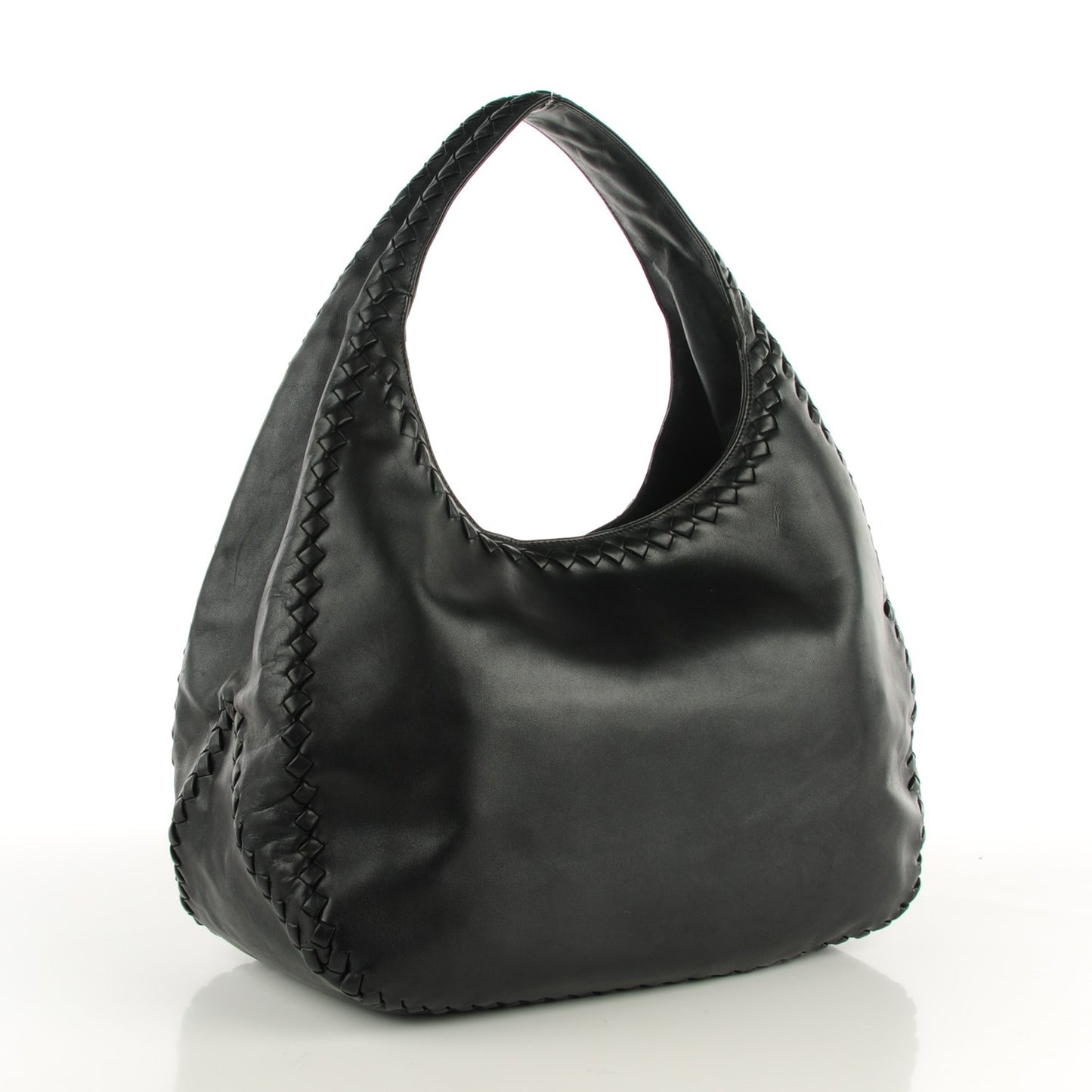 Nappa Intrecciato Hobo Nero Black