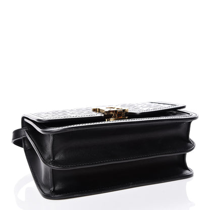 Burberry Calfskin Monogram Embossed Small TB Bag Black 4 of 10