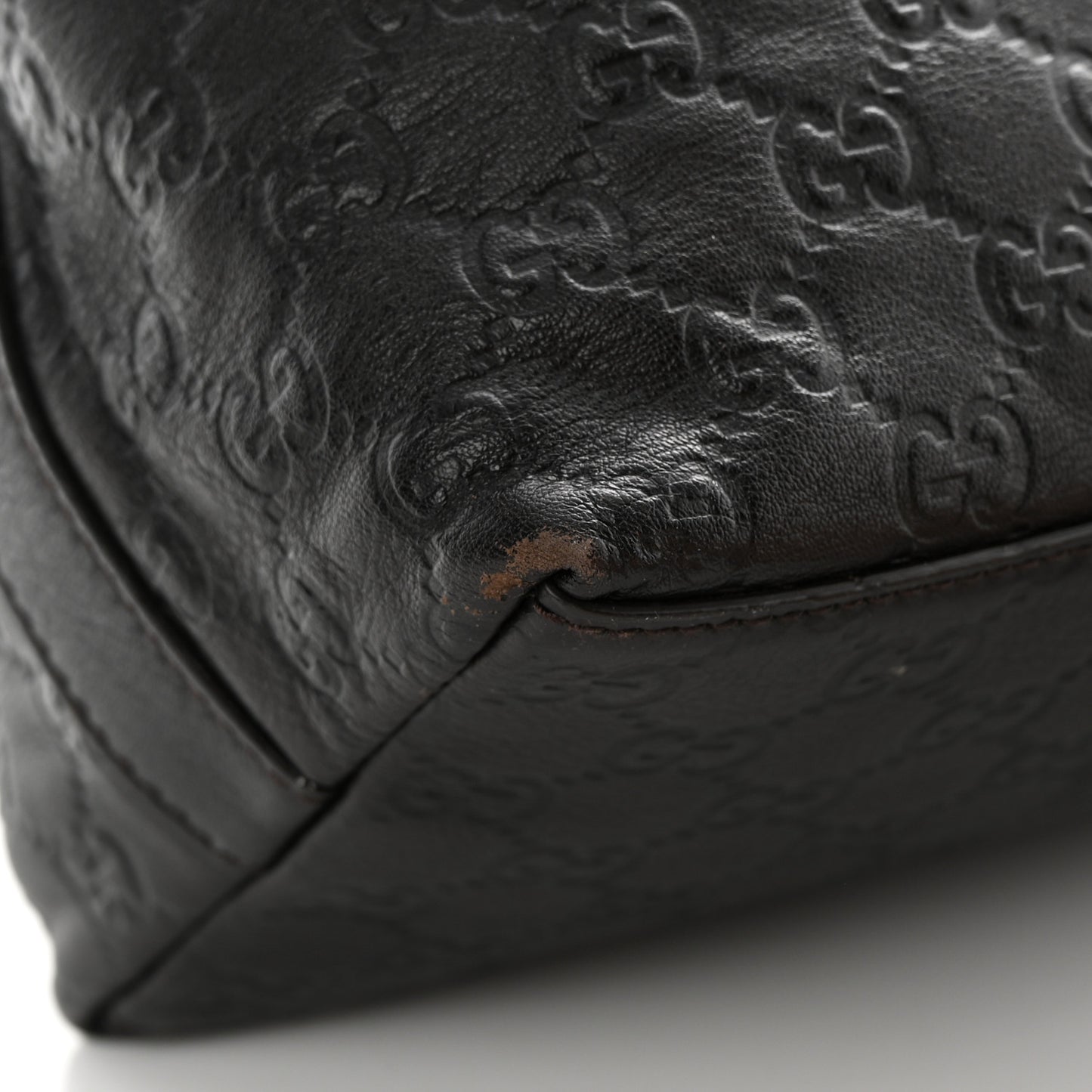 Guccissima Large Hobo Dark Brown