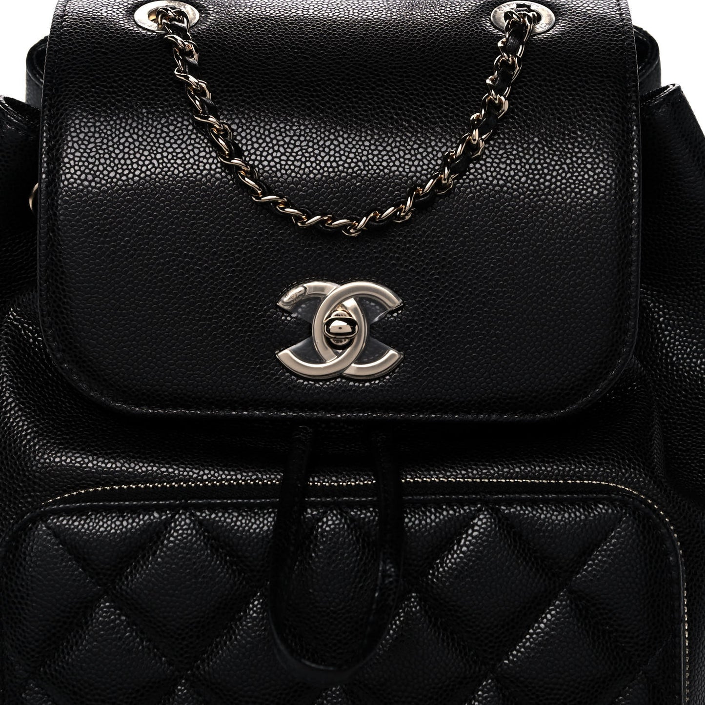 Caviar Quilted Business Affinity Backpack Black